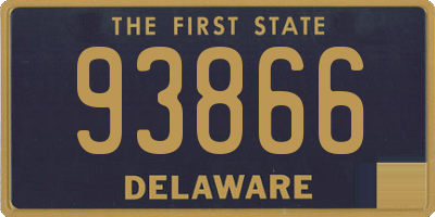 DE license plate 93866