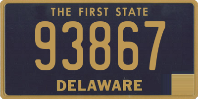 DE license plate 93867