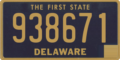 DE license plate 938671