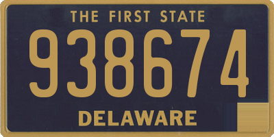 DE license plate 938674