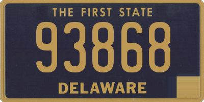 DE license plate 93868