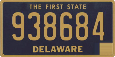 DE license plate 938684