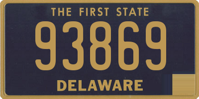 DE license plate 93869