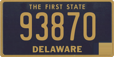 DE license plate 93870