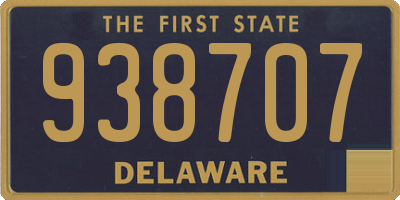 DE license plate 938707
