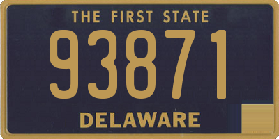DE license plate 93871