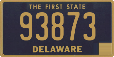 DE license plate 93873