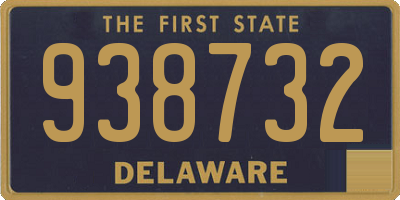 DE license plate 938732