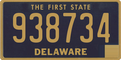 DE license plate 938734