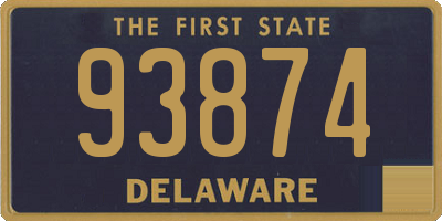 DE license plate 93874