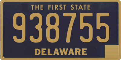 DE license plate 938755