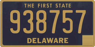 DE license plate 938757