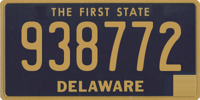 DE license plate 938772