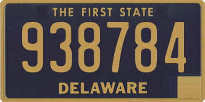 DE license plate 938784