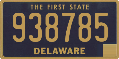 DE license plate 938785