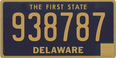 DE license plate 938787