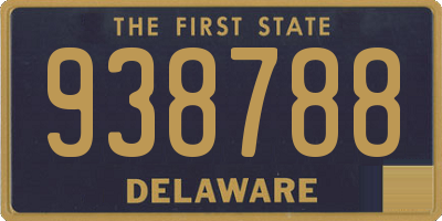 DE license plate 938788