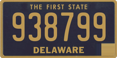 DE license plate 938799