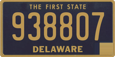 DE license plate 938807