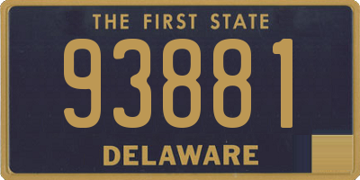 DE license plate 93881