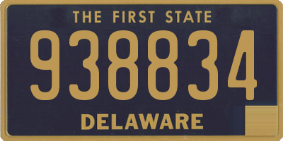 DE license plate 938834