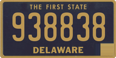 DE license plate 938838