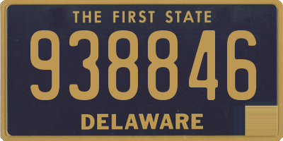 DE license plate 938846