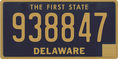 DE license plate 938847