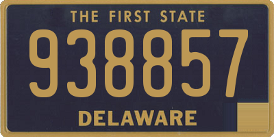 DE license plate 938857