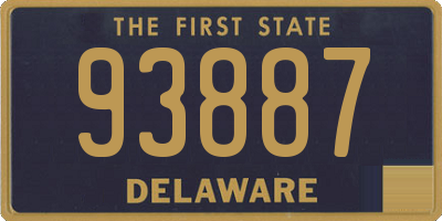 DE license plate 93887
