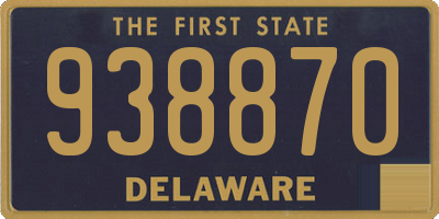 DE license plate 938870
