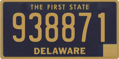 DE license plate 938871