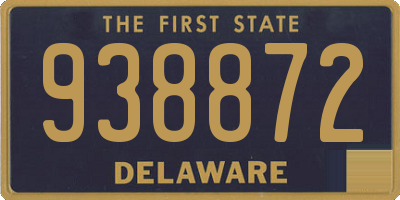 DE license plate 938872