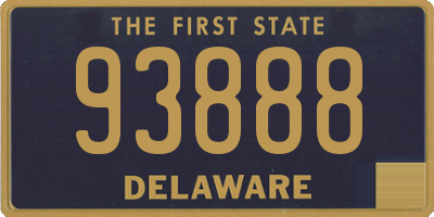 DE license plate 93888