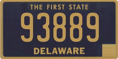 DE license plate 93889