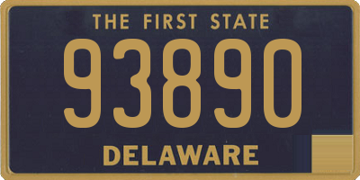 DE license plate 93890