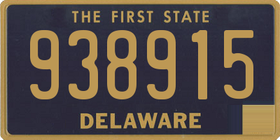 DE license plate 938915