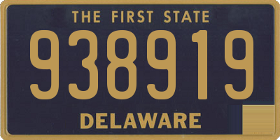 DE license plate 938919
