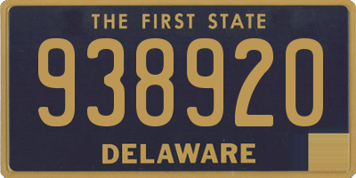 DE license plate 938920