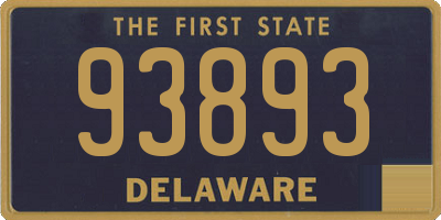 DE license plate 93893