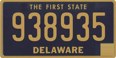 DE license plate 938935