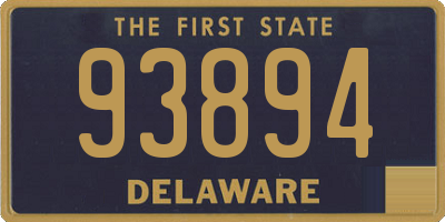 DE license plate 93894