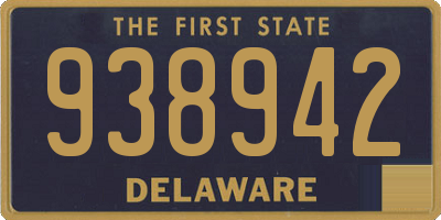 DE license plate 938942