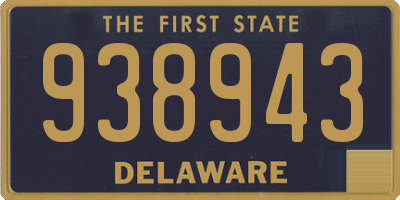 DE license plate 938943