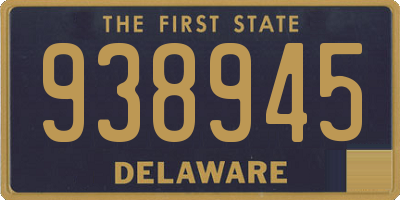 DE license plate 938945