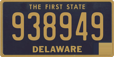 DE license plate 938949