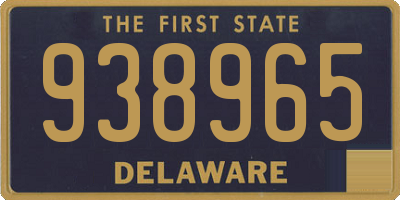 DE license plate 938965