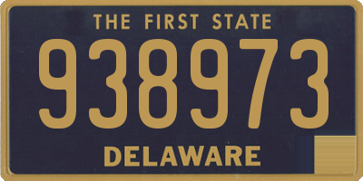 DE license plate 938973