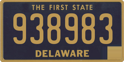 DE license plate 938983