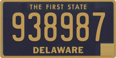 DE license plate 938987